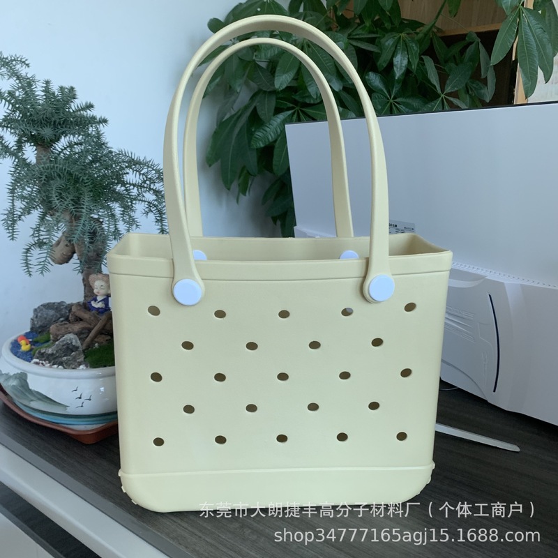 欧米の大型EVAビーチバッグ多機能収納バッグ女性用ハンドバッグDIY穴バッグ大容量スポット|undefined