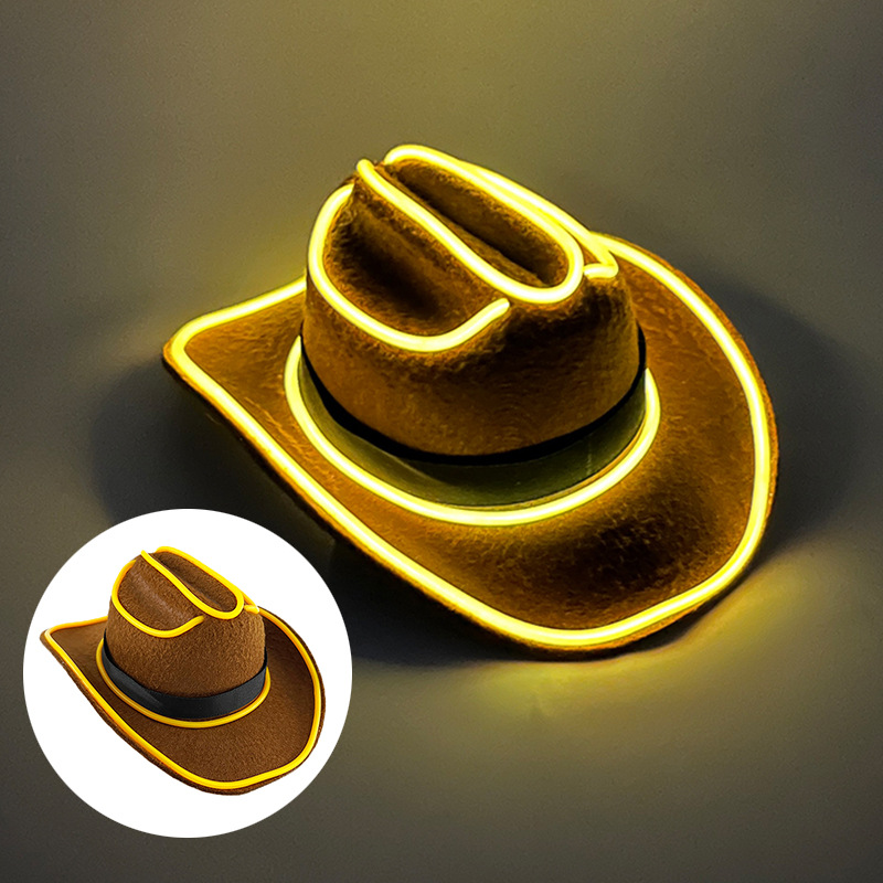 LED luminoso cinta pet sombrero vaquero gato perro mini pequeño sombrero fiesta fiesta occidental sombrero vaquero LED mascota