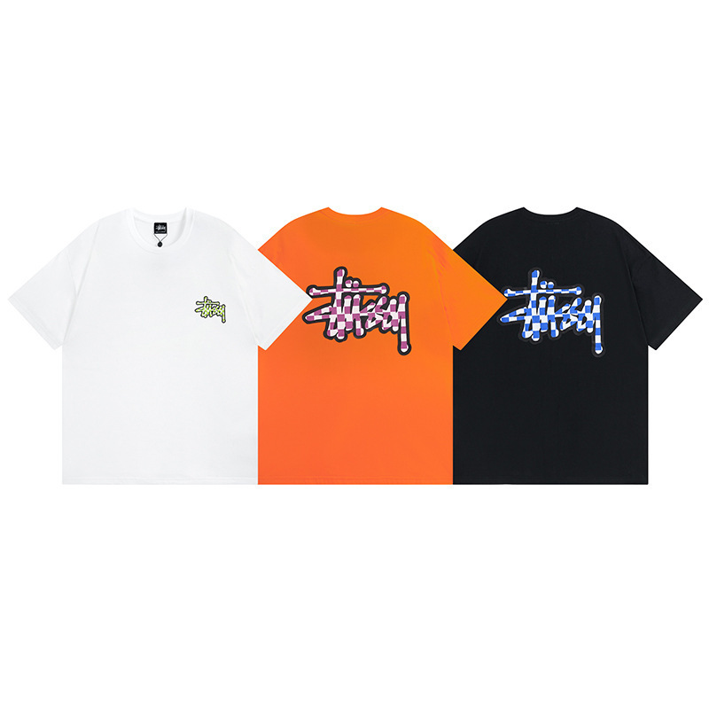 国境を越えた卸売りstyスチュアート黒8クラシック24ss半袖純綿夏ゆるいtシャツ男女同金|undefined