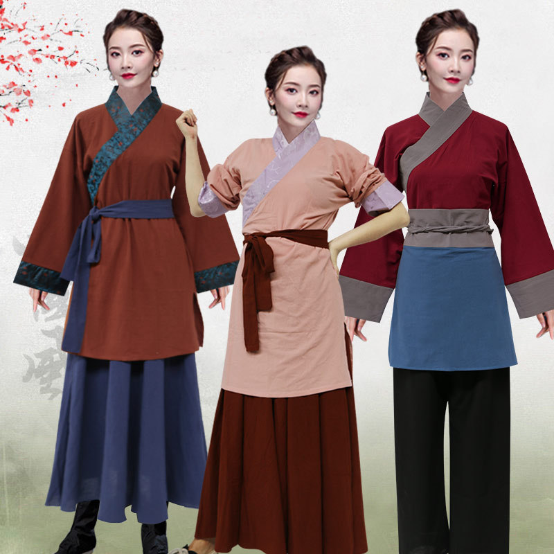 古装女古代平民百姓村姑路人丫鬟下人孙二娘戏服酒楼小二演出服装-阿里巴巴