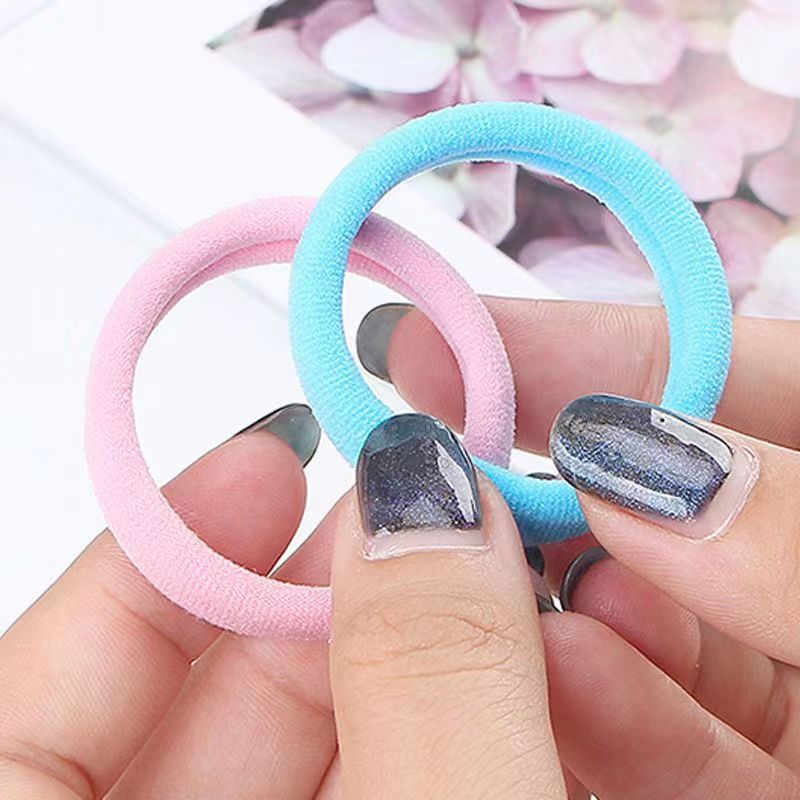 Corbata de pelo de niña de estilo coreano banda de goma elástica alta sin costuras anillo de toalla de 50 piezas cuerda de pelo adulto anillo de pelo tocado