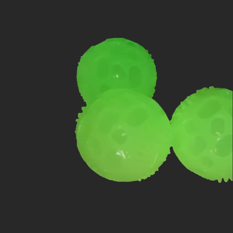 Juguete perro bola TPR luminosa, elástica, sonido, resistente mordida, limpieza dientes