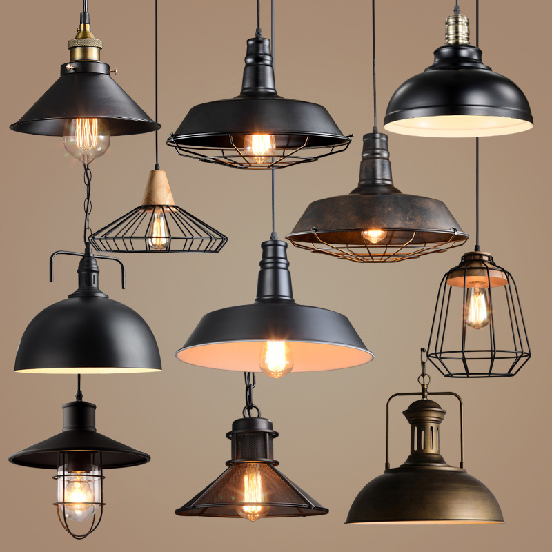 Retro industrial decoración de viento candelabro restaurante oficina café bar tienda simple lámpara de lámpara comercial