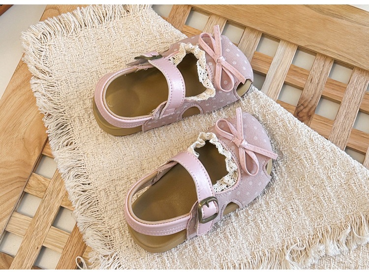 Mädchen Sandalen Mit Spitzenbesatz Und Weicher Sohle Für Kinder_voghion.com