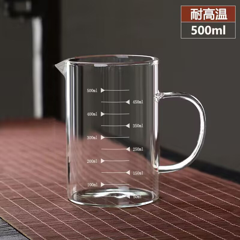 目盛り付きガラス計量カップ、電子レンジ、家庭用キッチンベーキング計量カップ、蓋とハンドル付き、厚みがあり、高温耐性|undefined