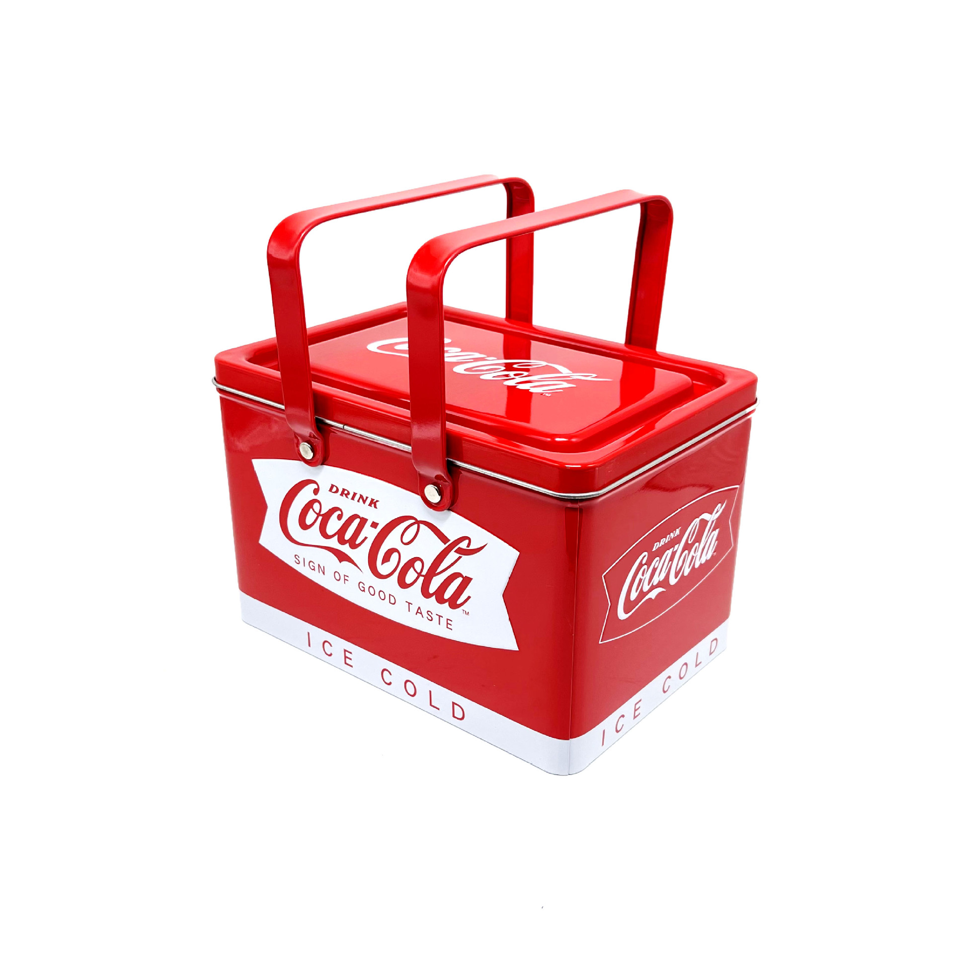 可口可乐手提铁盒铁罐酒水饮料包装盒可乐收纳箱创新食品环保礼盒