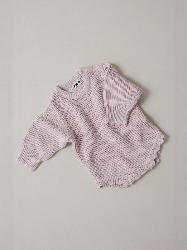 INS新生児耳付きベビー服、ニット機刺繍綿糸三角ロンパース、幼児用ワンピース|undefined