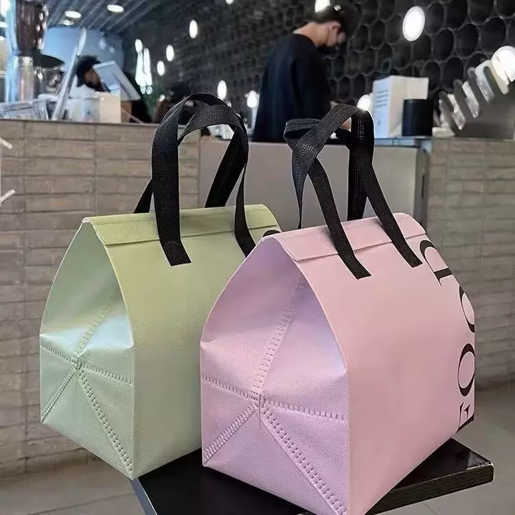 外卖打包袋无纺布餐饮铝箔保温袋餐饮商用包袋一次性手提袋定 制