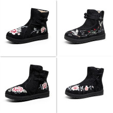 （208大棉系列） 民族风绣花鞋软底长毛女靴古风汉服靴子广场舞靴