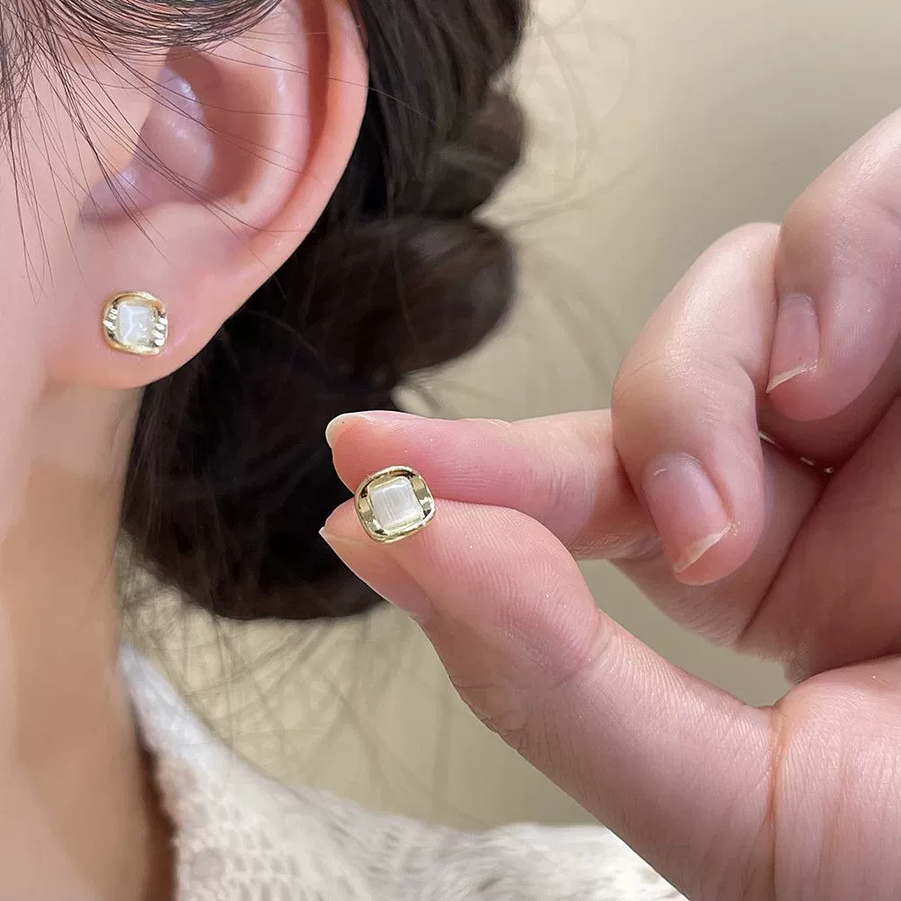 Серьги, серебряные иглы, стиль Шанель, серебро 925 пробы, легкий роскошный стиль, высококачественный стиль