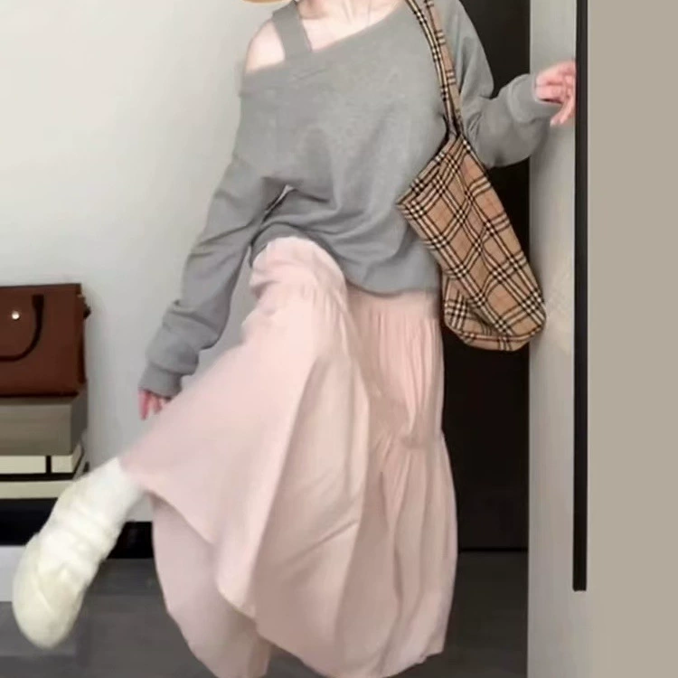 2025 новый маленький свитник платье половинное платье для детей раннего весеннего высокого чувства