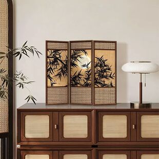 [Ink Bamboo] Desktop Screen Ornaments Chinese Style Painting Restaurant TV Cabinet Sideboard Vintage Decorative Painting