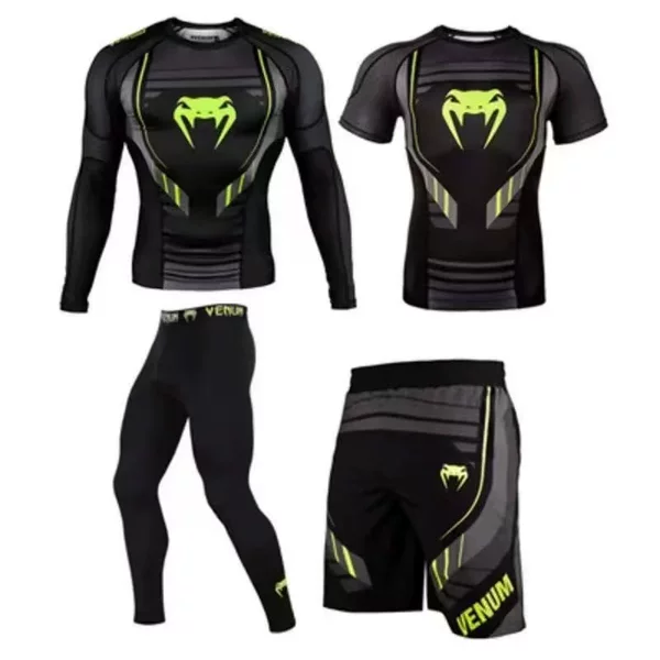 Sparring Training Suit Ufc Boxing Tight Quick-Drying Clothing Muay Thai Fighting Venom 4-Piece Gym Fighting Suit