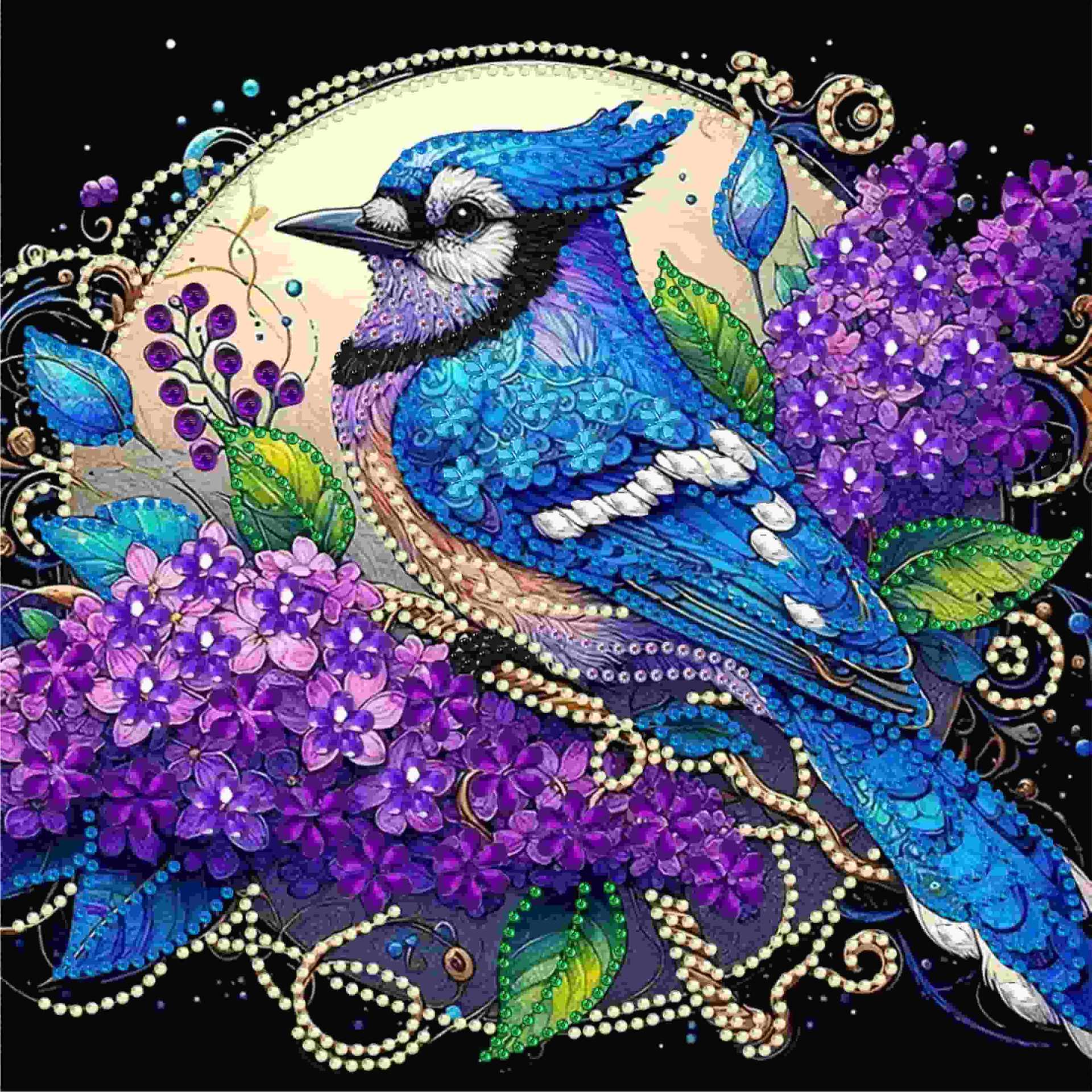 Pintura de Diamantes 5D con Forma Irregular de Princesa de Fantasía, Pintura de Diamantes DIY, Pintura de Diamantes con Puntos de Cristal, 30×30