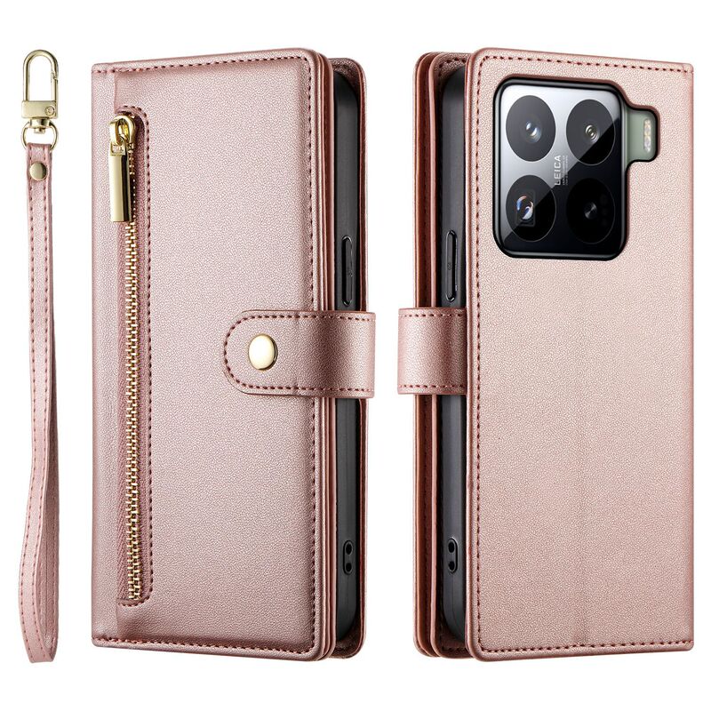 Foreign Trade Applicable Samsung S25 UITRA Multifunctional Mobile Phone Leather Case A56 Nine Card Mobile Phone Flip Women's Zipper Bag
