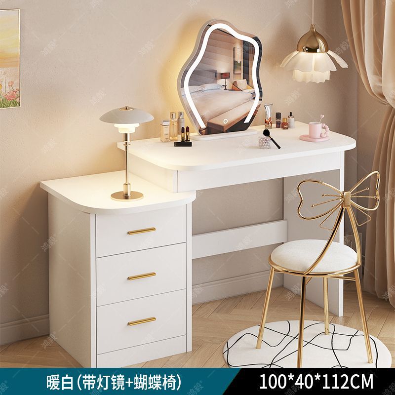 梳妆台主卧现代简约卧室化妆桌斗柜一体奶油风新款小型简易化妆台|undefined