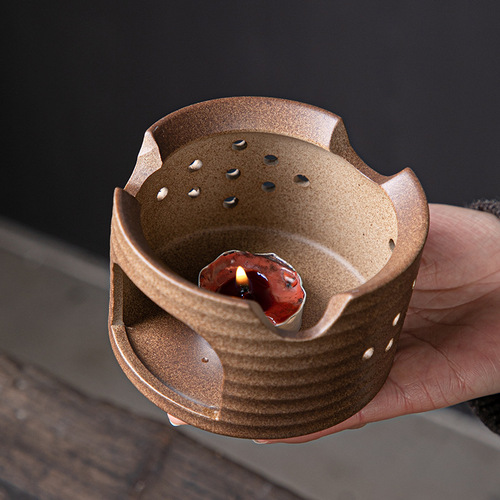 Warm-boiled teapot imitation wood-fired lifting beam large retro coarse pottery tea set set around the stove teapot single pot kettle