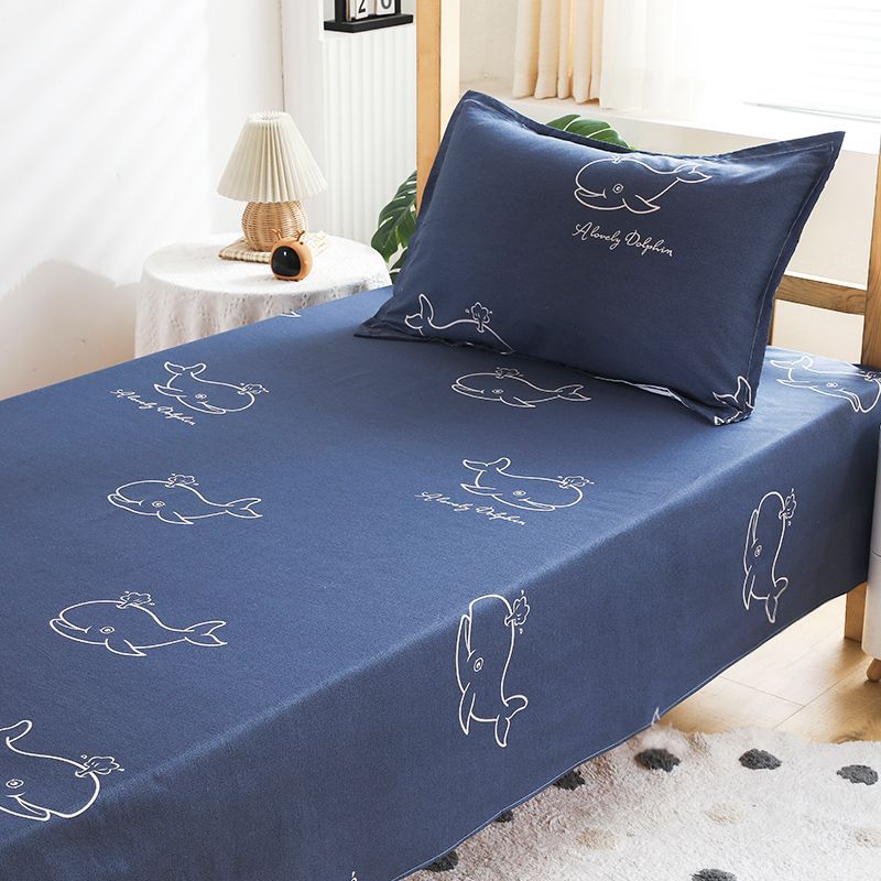 100% algodón puro dormitorio de estudiantes sábanas individuales 0,9 m dormitorio cama individual algodón hogar doble edredón lista