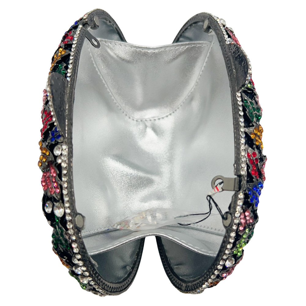 Bolsa de fábrica directa de diamantes transfronterizos bolsas de cristal de diamantes coloridas bolsas de cena vestidos bolsas de mano de mujer