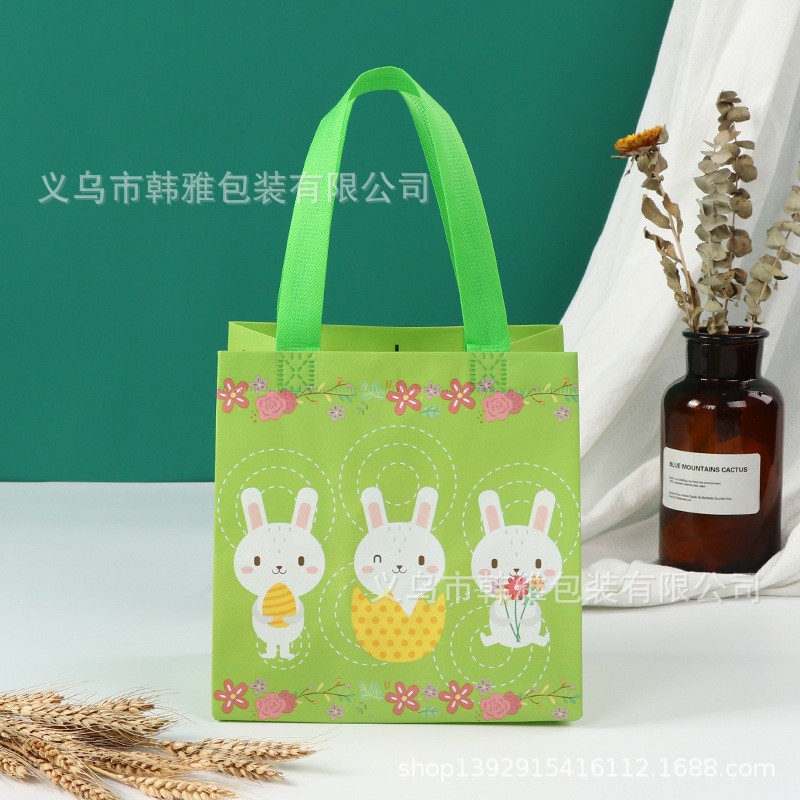 Transfronterizo en stock Bolsa de regalo de Pascua Bolso de dibujos animados no tejido Bolso de decoración de fiesta tridimensional grande traje