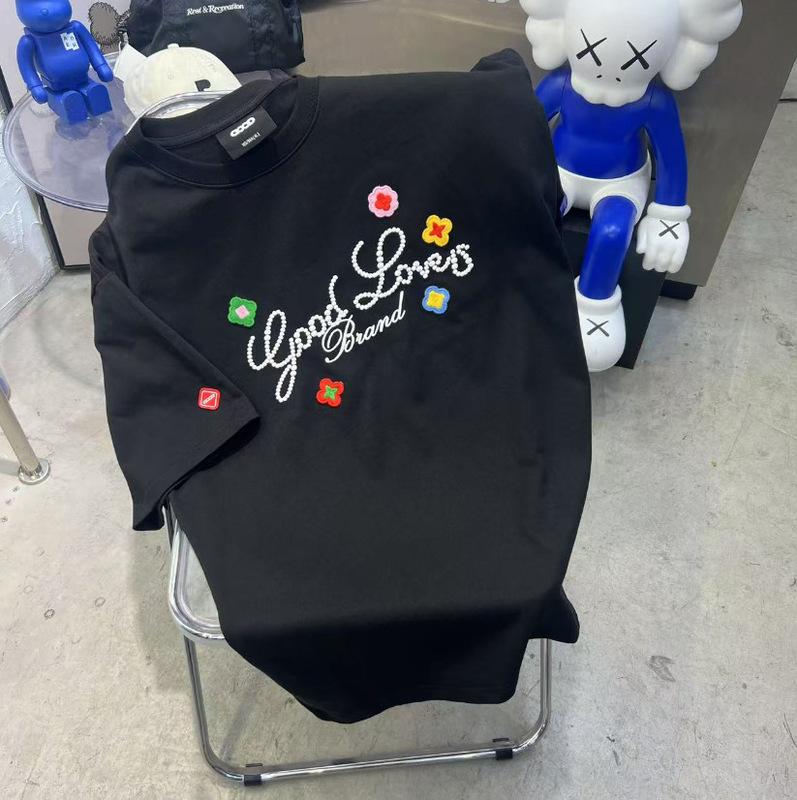 越境トレンドブランド 高品質GOOD ホリデー カラフルキャンディー ジェムストーン ライトラグジュアリー ファッション 高級感Tシャツ 男女兼用|undefined
