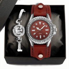 Gift Quartz Watch Wholesale Green Dial Lady Bracelet Set