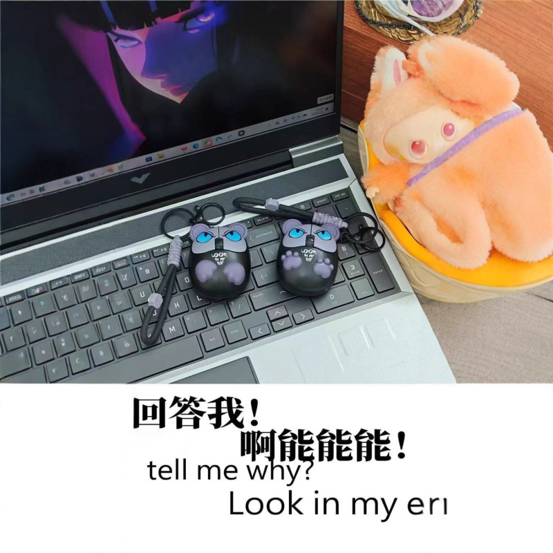 新款回答我仓鼠外观儿童趣味语录发声发光钥匙按键减压钥匙扣挂件|undefined