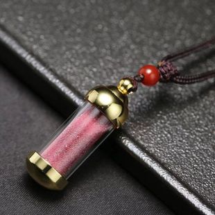 Hollow open pendant gabu bottle box steel titanium crystal gabu bottle pendant necklace pendant gold-plated factory wholesale