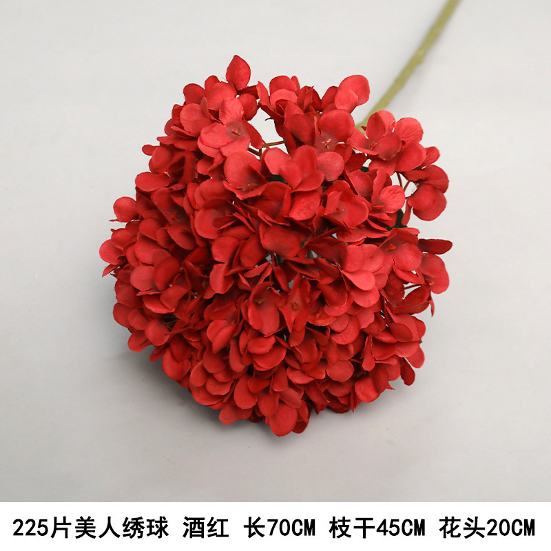 红色仿真花婚礼婚庆场地场景布置道具仿真花束花艺装饰花假花批发|undefined