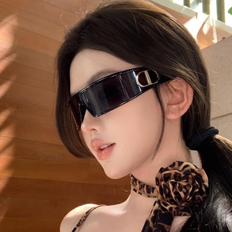 【In Stock for Immediate Delivery】2025 Cross-Border European and American Style Ins Popular Headband Cycling Glasses Headband Sunglasses