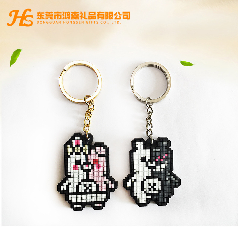 厂家定制高品质PVC软胶钥匙扣 创意小礼品软质PVC卡通钥匙圈挂饰