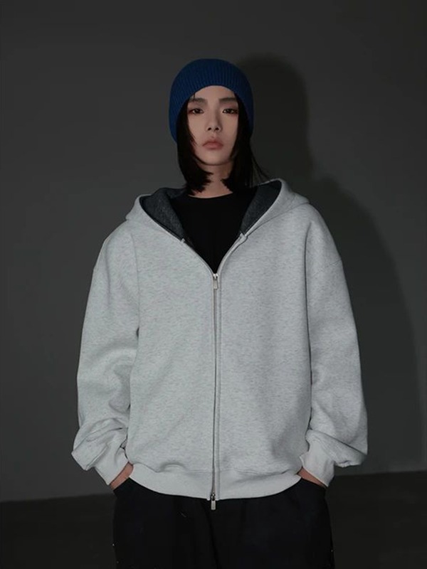 美式潮牌连帽卫衣男女款重磅拼色开衫外套高级感复古休闲情侣上衣|undefined