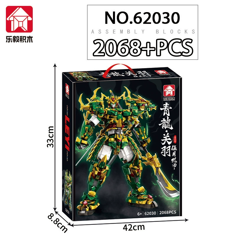 Совместим с Lego блоки Лэйи 62030 Гуо Чао Цинлун Белый тигр Бести Меар Игрушка-трансформация Робот-грядка Пазл