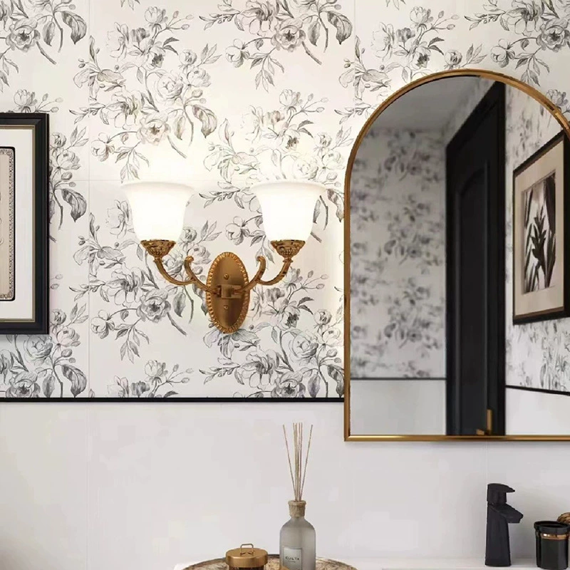 Плитка для ванной в средневековом стиле, кремово-белая, с рифленой поверхностью, 300x800, настенная плитка для ванной, ретро-плитка с узором "цветочный принт"