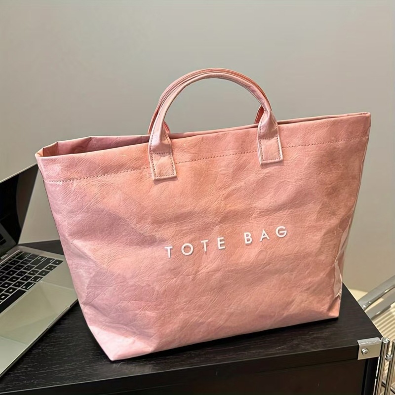 Bolso de papel DuPont popular de este año 2025 nuevo bolso de gran capacidad de moda de primavera bolso femenino de compras de ocio