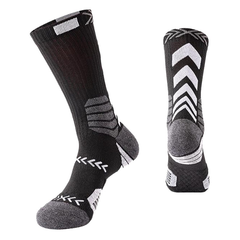Calcetines de élite de los nuevos hombres calcetines de baloncesto largos de color de contraste de moda calcetines de deporte profesionales transpirables absorbentes de sudor inferior Toalla de los hombres