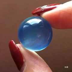 7A アイスナチュラルアクアマリンルースビーズラウンドシングルビーズクリスタルマルチジュエリーブレスレットネックレスペンダント DIY ジュエリーアクセサリー