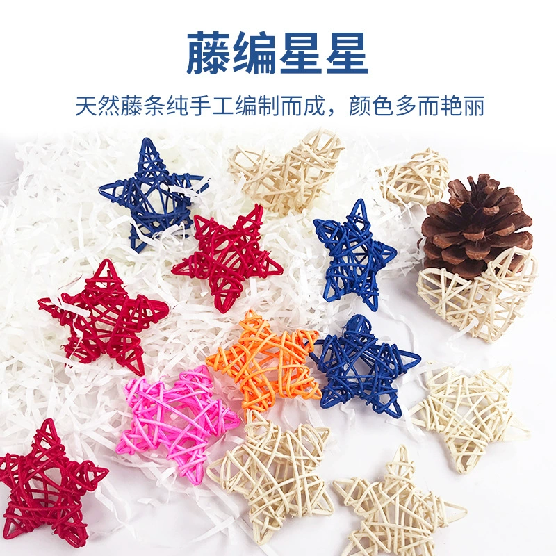 Цвет ротанга Маленькие звездочки Звезды из ротанга завод ручной работы Основной цвет Розовый Красный Оранжевый Синий