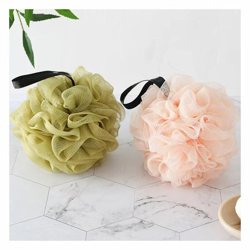 Plain household bath ball bath ball wholesale light color large bath ball bath flower bath ball back rub bath flower ball