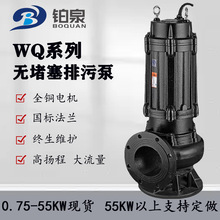 WQ污水泵无堵塞高扬程380V污水处理泵厂家地下室防汛抽水排污泵