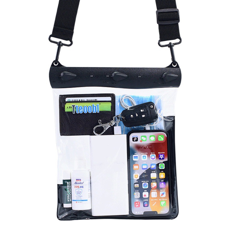 Drifting Waterproof Bag Mobile Phone Diving Cover Shoulder Crossbody Chest Bag Water Park Seaside Swimming Beach Travel Equipment