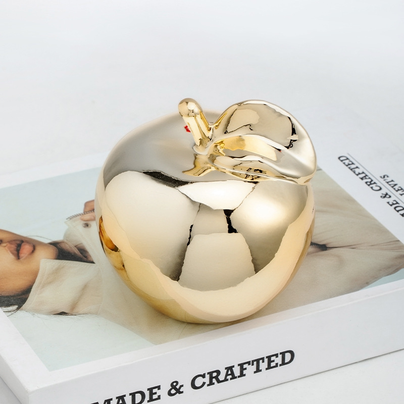 Apple Cross-Border Ceramic European-Style White Porcelain Home Decor Ornaments Modern Simple Creative Living Room Study Cross-Border Export