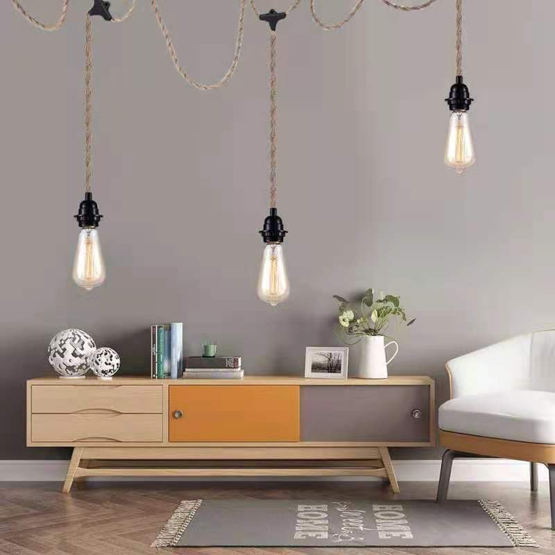 Cable de araña tejido de cuerda de cáñamo retro transfronterizo estándar europeo estándar europeo de un solo cabezal de cuerda de cáñamo de tres cabezales interruptor de araña