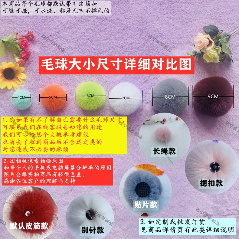 Venta directa de fábrica, bolas de piel sintética de conejo de 4 cm, coloridas, hechas a mano, accesorios de bricolaje para ropa, decoración de zapatos y sombreros, pequeños adornos de bolas de felpa.