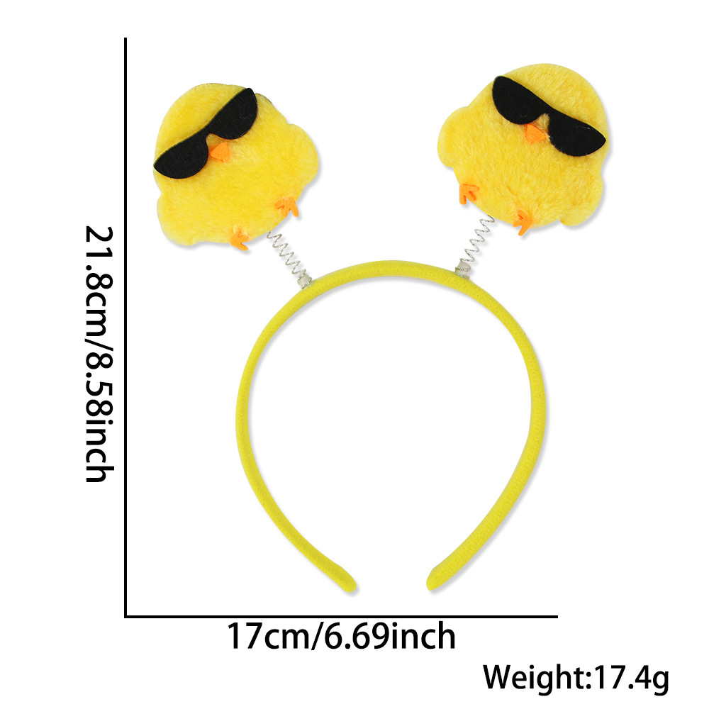 Amazon nuevo dibujos animados de Pascua para niños conejos pollos vestido de vacaciones tocado huevo conejo orejas bandas
