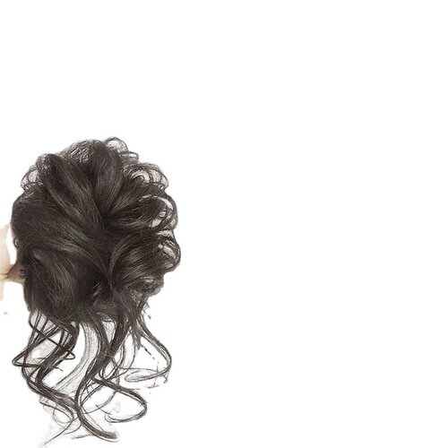 Hair accessories for women: braided long hair, curly hair ring, flower bud head, fluffy hair, real hair claw clips, ballerina hair style, fake hair bundles