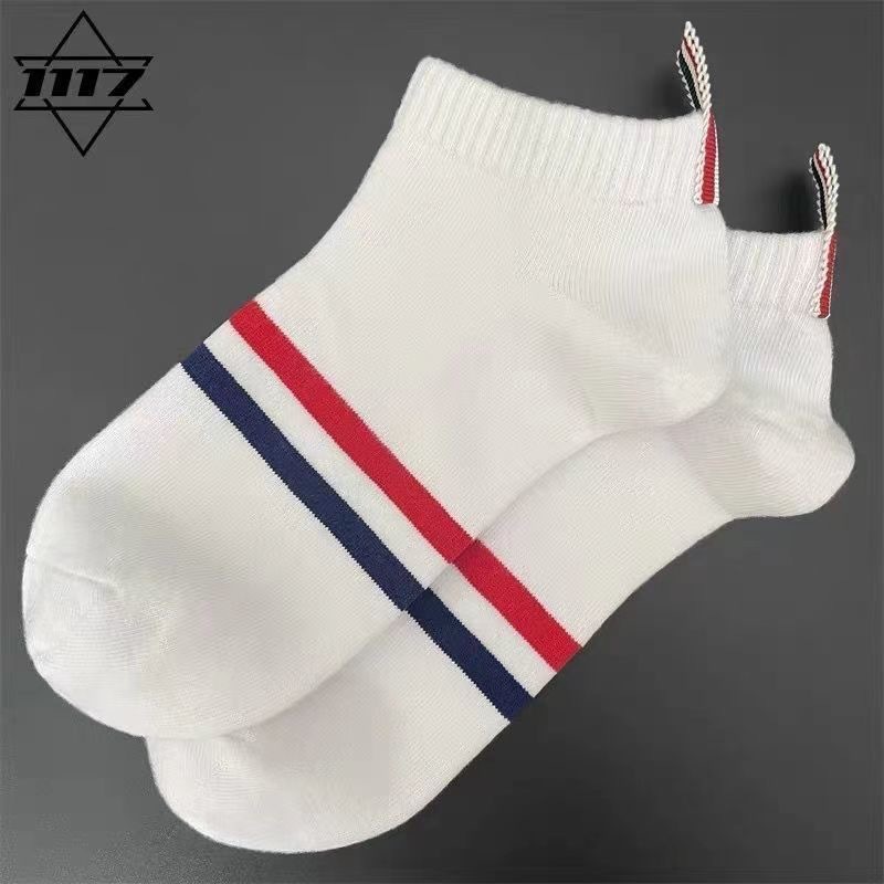 TB Socks Men's Short Tube JK Sports Breathable Boat Socks Spring Couple's Fashion Brand Short Socks Net Infrared Wear Female Student Socks