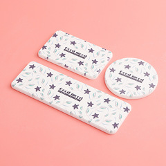 硅藻泥杯墊三件套吸水防滑墊子清新風杯墊套件批發廠家