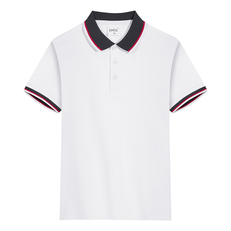 Cepillado y pulido durante mucho tiempo, sin decoloración, sin bola de piel refrescante transpirable solapa de color de manga corta Personalización de camisa de polo de alta gama