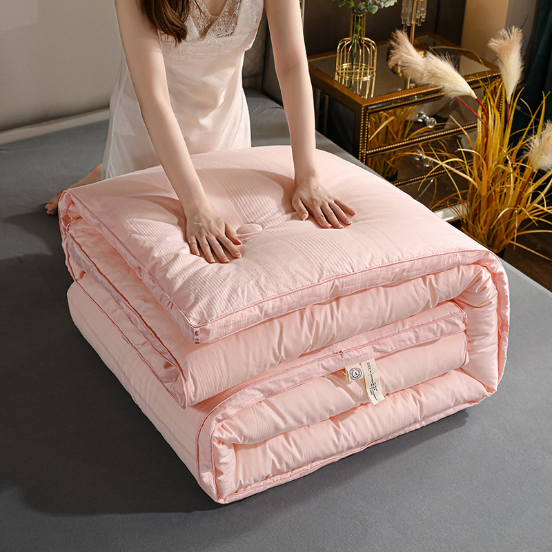 New three-dimensional soybean fiber quilt thickened warm soybean quilt single double spring autumn winter quilt gift quilt